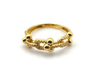 anillo oro 18k con piedra con circonita