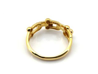 anillo oro 18k con piedra con circonita