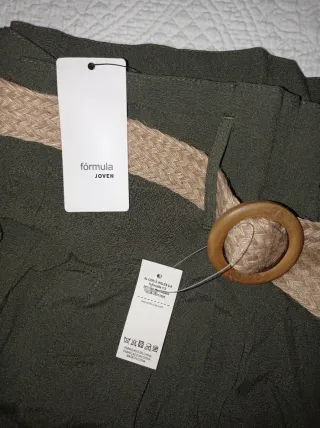 Pantalón corto caqui mujer talla 44
