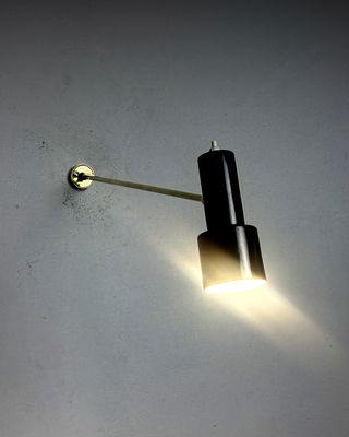 Applique Stilnovo ottone e nero anni '50