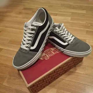 Vans Ward Checkerboard Grey and Black Size 46