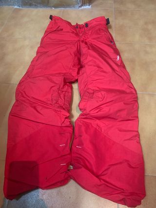 Pantalón de esquí rojo ajustable 10 años