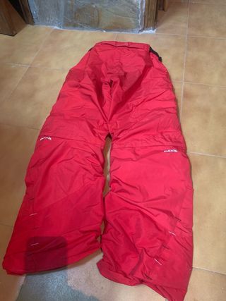 Pantalón de esquí rojo ajustable 10 años