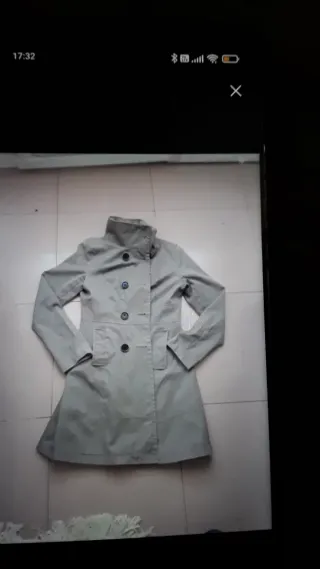 Abrigo fino verde oliva mujer