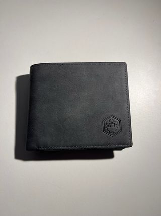 Portafoglio grigio con logo