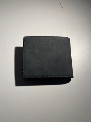 Portafoglio grigio con logo