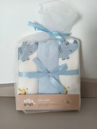 Pack 3 Gasas Bambú Interbaby, nuevo