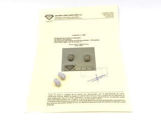 pendientes oro 18k con piedra con diamante