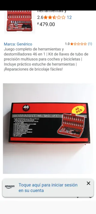 Set de 46 Piezas Llave de Tubo , a estrenar