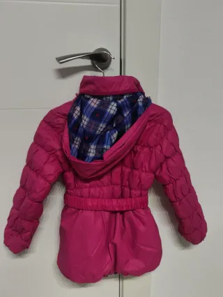 Abrigo Mayoral niña rosa reversible