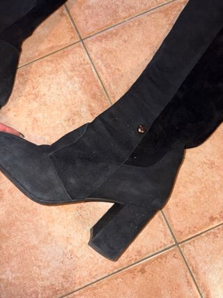 Stivali in velluto neri