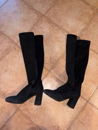 Stivali in velluto neri