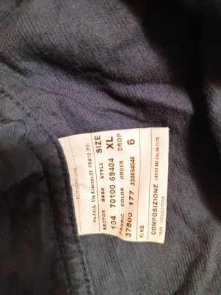 Camicia velluto cotone righe blu XL