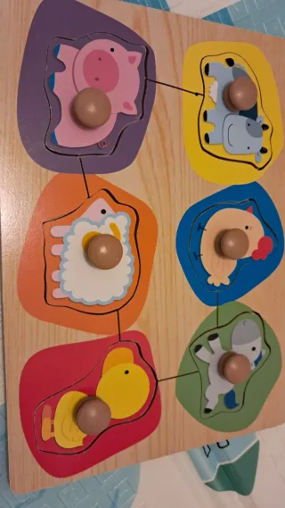 Puzzle madera animales preescolar