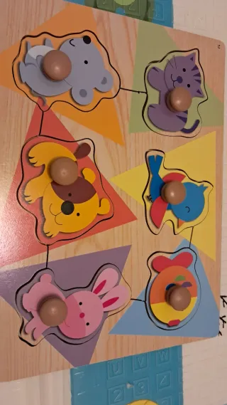 Puzzle madera animales preescolar