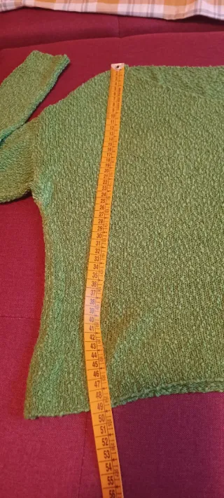Top maglia verde semitrasparente Made in Italy