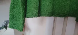 Top maglia verde semitrasparente Made in Italy