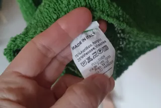 Top maglia verde semitrasparente Made in Italy