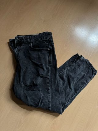 Pull&Bear Jeans Negros Rotos Talla 32