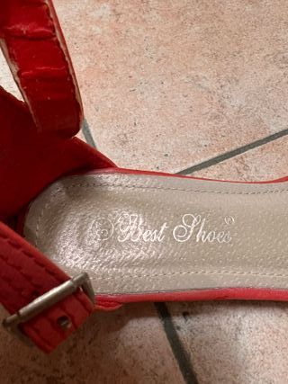 Sandali rossi Best Shoes con zeppa bassa