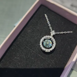 Colgante Plata Moissanita Verde