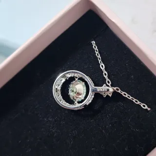 Colgante Plata Moissanita Verde