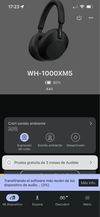 Auriculares Sony WH-1000XM5 Negro/Gris