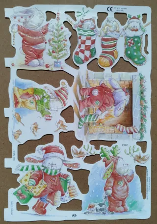 Lamina Cromos troquelados MLP 2102. Navideños