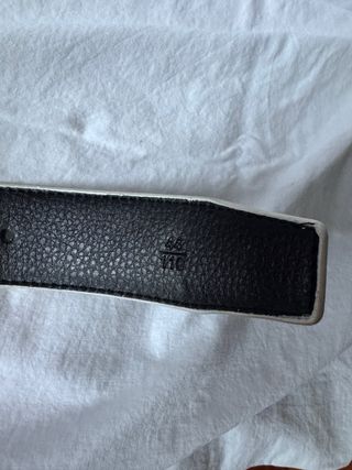 Cinturón Hermès Cuero Blanco Reversible 110cm