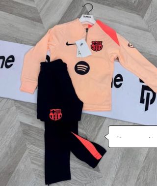 Chándal niño FC Barcelona Nike naranja y negro