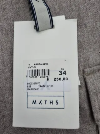 Pantalón cargo Myths hombre beige