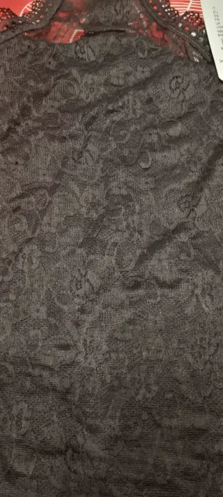 Canotta Tezenis nera pizzo