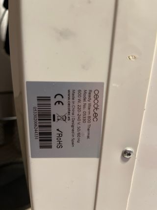 Estufa Cecotec bajo consumo. HASTA EL 29 DE ENERO.