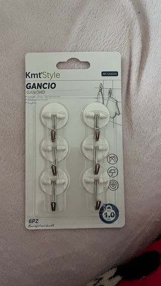 KmtStyle Ganchos Adhesivos 6pz