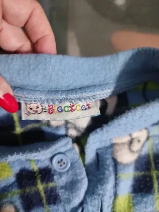 Pijama niño cuadros oso futbolista