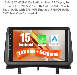 Pantalla Radio Coche Renault Clio 3