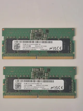 16GB (2 x 8GB) DDR5 PC5-4800 SO-DIMM Micron
