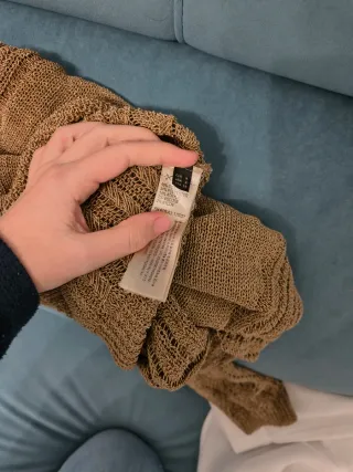 Camisa Massimo Dutti M/L Dorado/Marrón