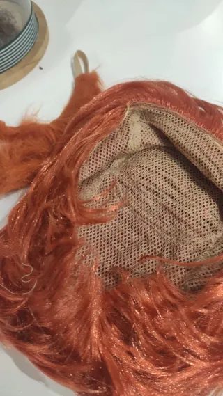 Peluca pelirroja con barba escoces