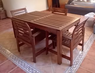 Mesa de teca para jardín/terraza