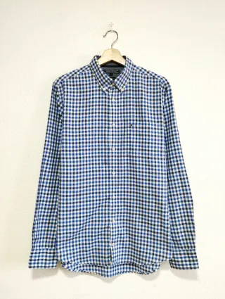 Camisa Tommy Hilfiger cuadros azul y negro