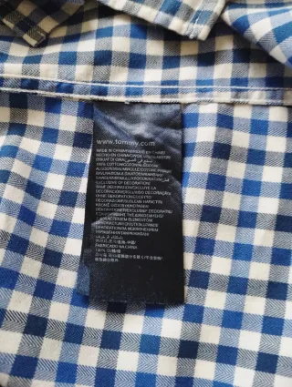 Camisa Tommy Hilfiger cuadros azul y negro