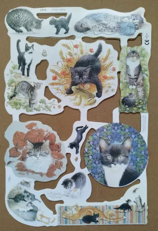 Lamina Cromos troquelados MLP 1816.gatos vintage