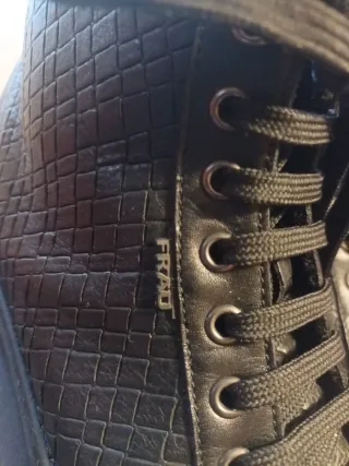 Botines Frau Negro/plata