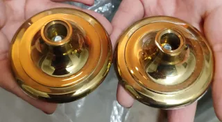 Batra de cortina y visillos de latón 140 cm