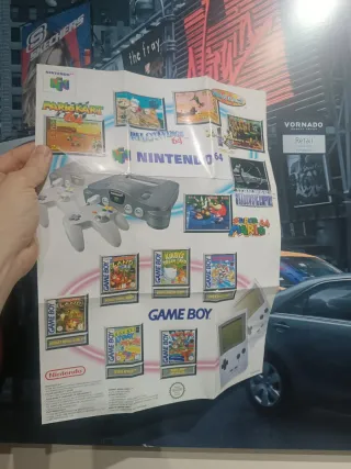 Folleto promocional Nintendo 64 y Game Boy