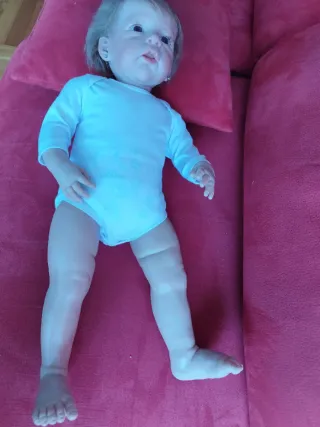 Bebé Reborn realista, cuerpo de tela