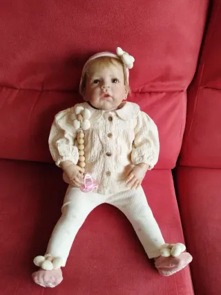 Bebé Reborn realista, cuerpo de tela