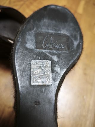 Castañer cuña negra/marrón T38