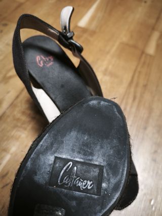 Castañer cuña negra/marrón T38